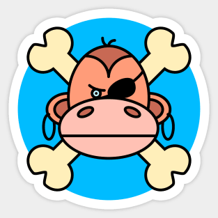 Monkey Pirate Sticker